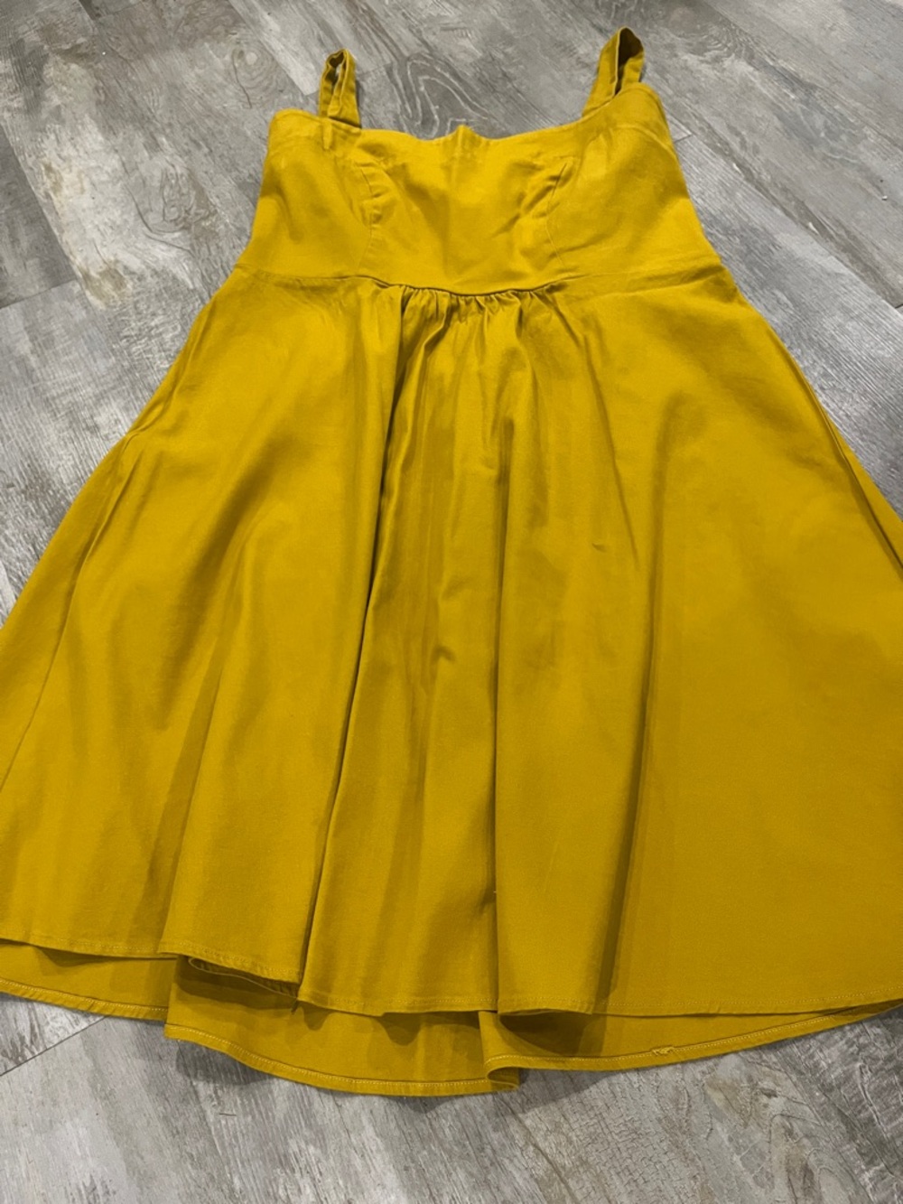 Topdress dress Mustard Yellow A-line dress ๐ - Picture 3 of 9